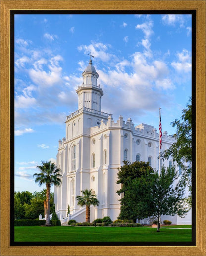 St. George Utah Temple House of Angels Portrait Gallery Wrap