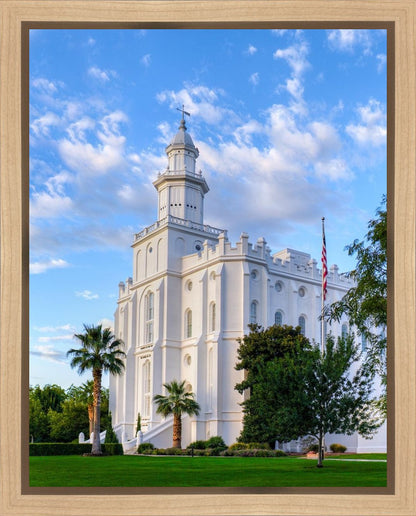 St. George Utah Temple House of Angels Portrait Gallery Wrap