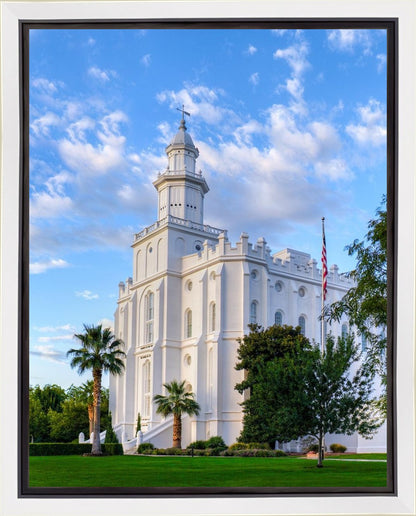 St. George Utah Temple House of Angels Portrait Gallery Wrap