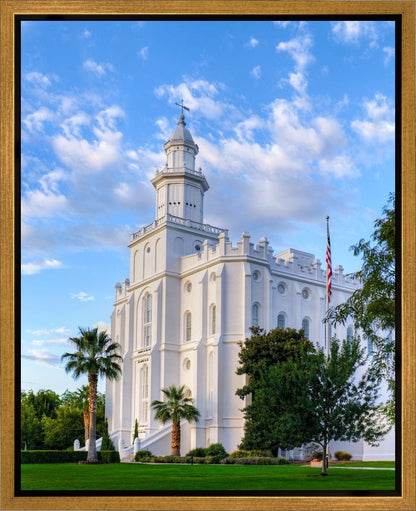St. George Utah Temple House of Angels Portrait Gallery Wrap
