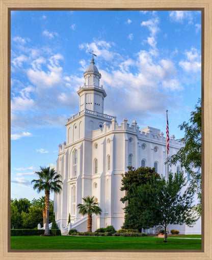 St. George Utah Temple House of Angels Portrait Gallery Wrap