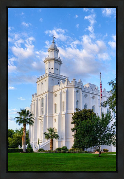 St. George Utah Temple House of Angels Portrait Gallery Wrap