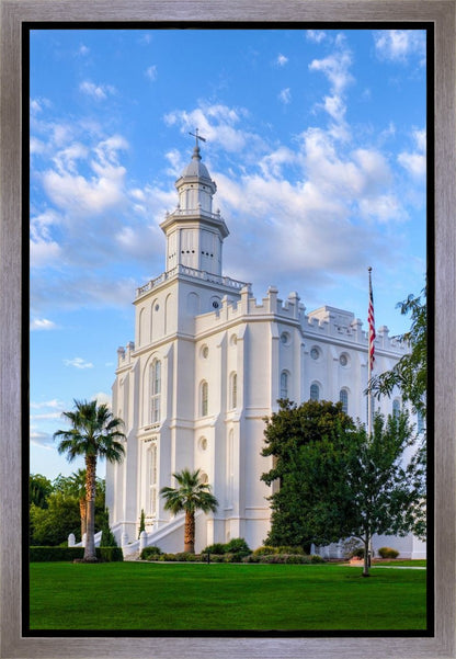 St. George Utah Temple House of Angels Portrait Gallery Wrap