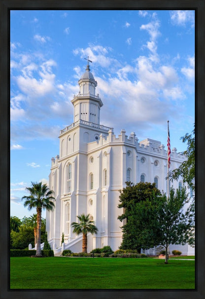 St. George Utah Temple House of Angels Portrait Gallery Wrap