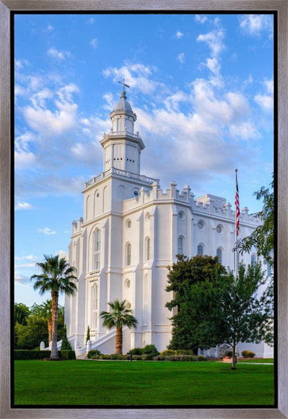 St. George Utah Temple House of Angels Portrait Gallery Wrap