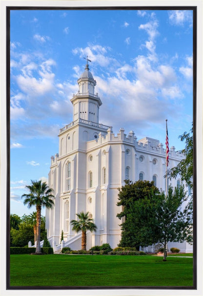 St. George Utah Temple House of Angels Portrait Gallery Wrap