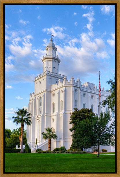 St. George Utah Temple House of Angels Portrait Gallery Wrap