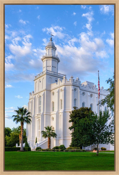 St. George Utah Temple House of Angels Portrait Gallery Wrap