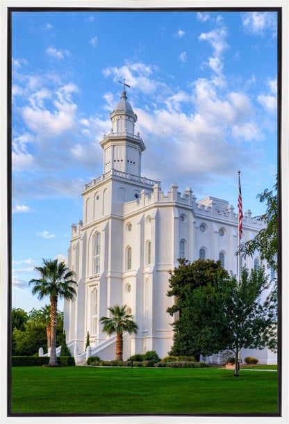 St. George Utah Temple House of Angels Portrait Gallery Wrap