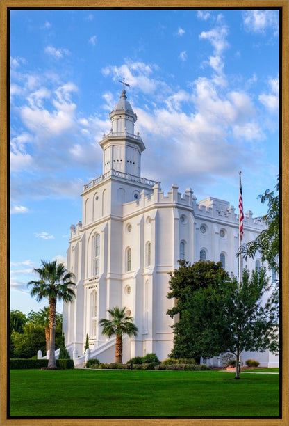 St. George Utah Temple House of Angels Portrait Gallery Wrap