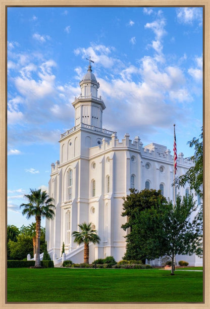 St. George Utah Temple House of Angels Portrait Gallery Wrap
