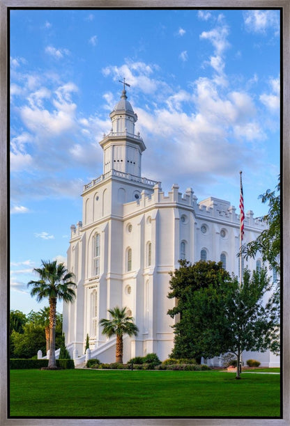 St. George Utah Temple House of Angels Portrait Gallery Wrap