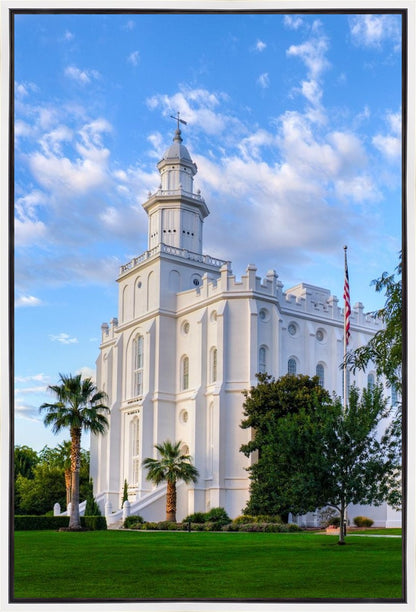 St. George Utah Temple House of Angels Portrait Gallery Wrap