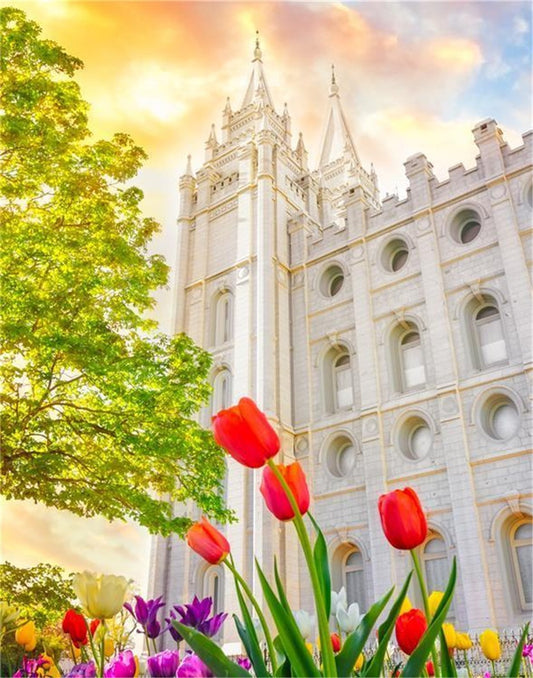 Salt Lake Spring Tulips Gallery Wrap