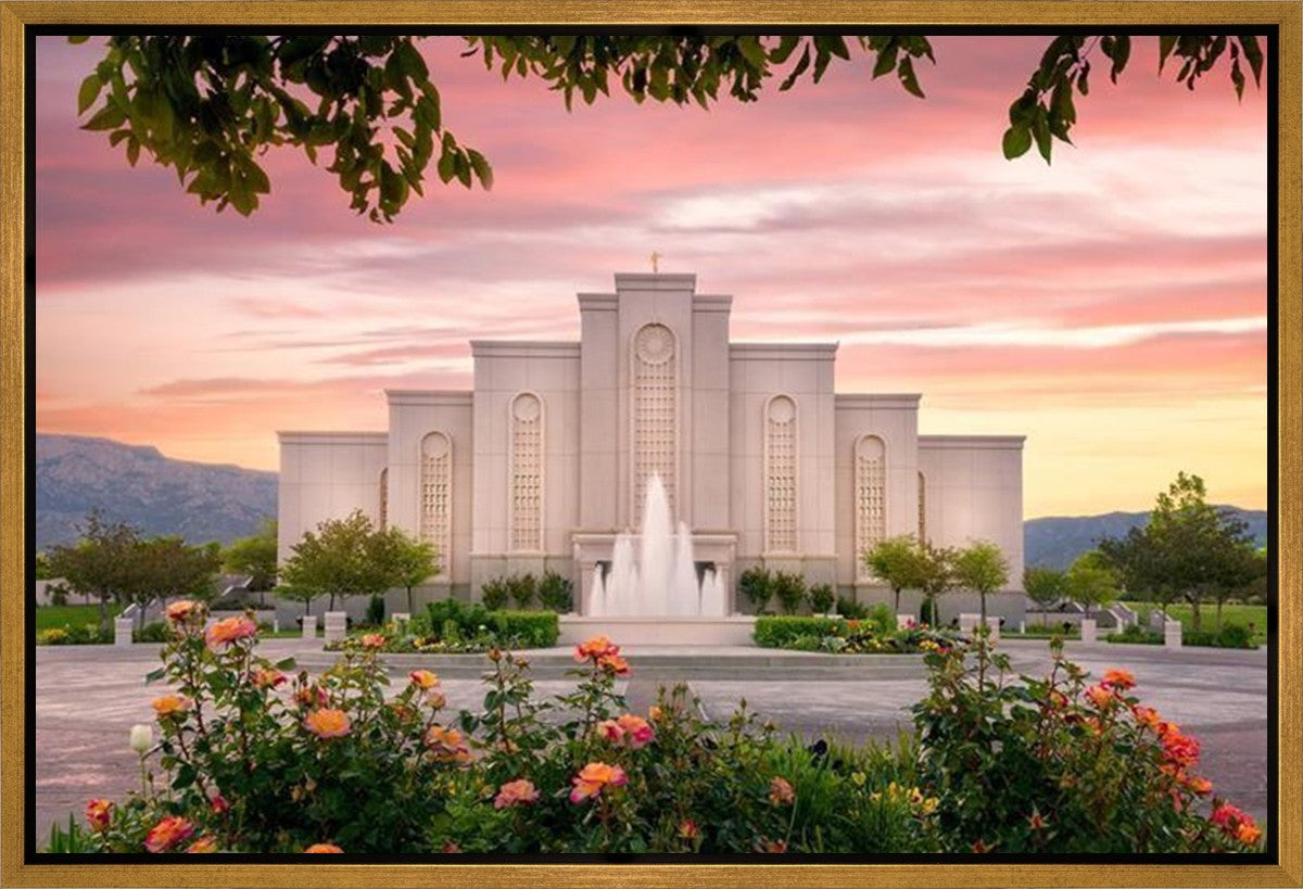 Albuquerque Morning Rose Gallery Wrap