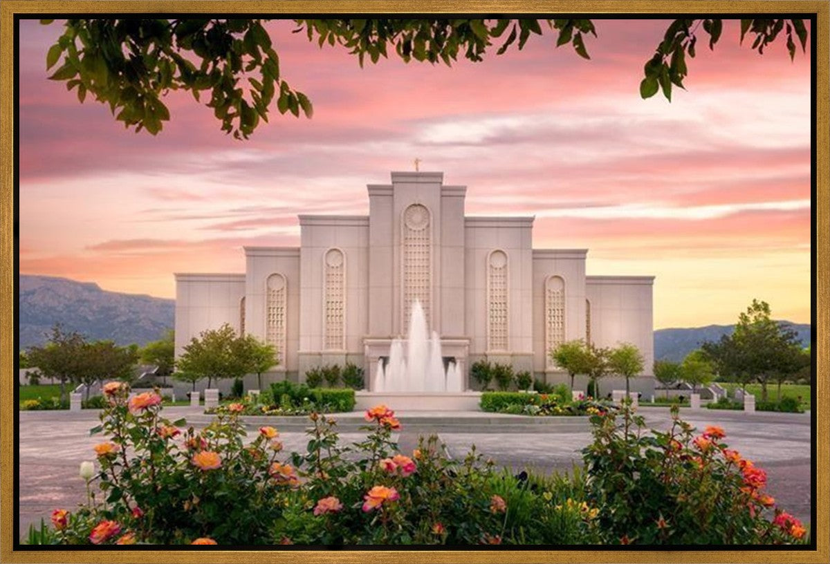 Albuquerque Morning Rose Gallery Wrap