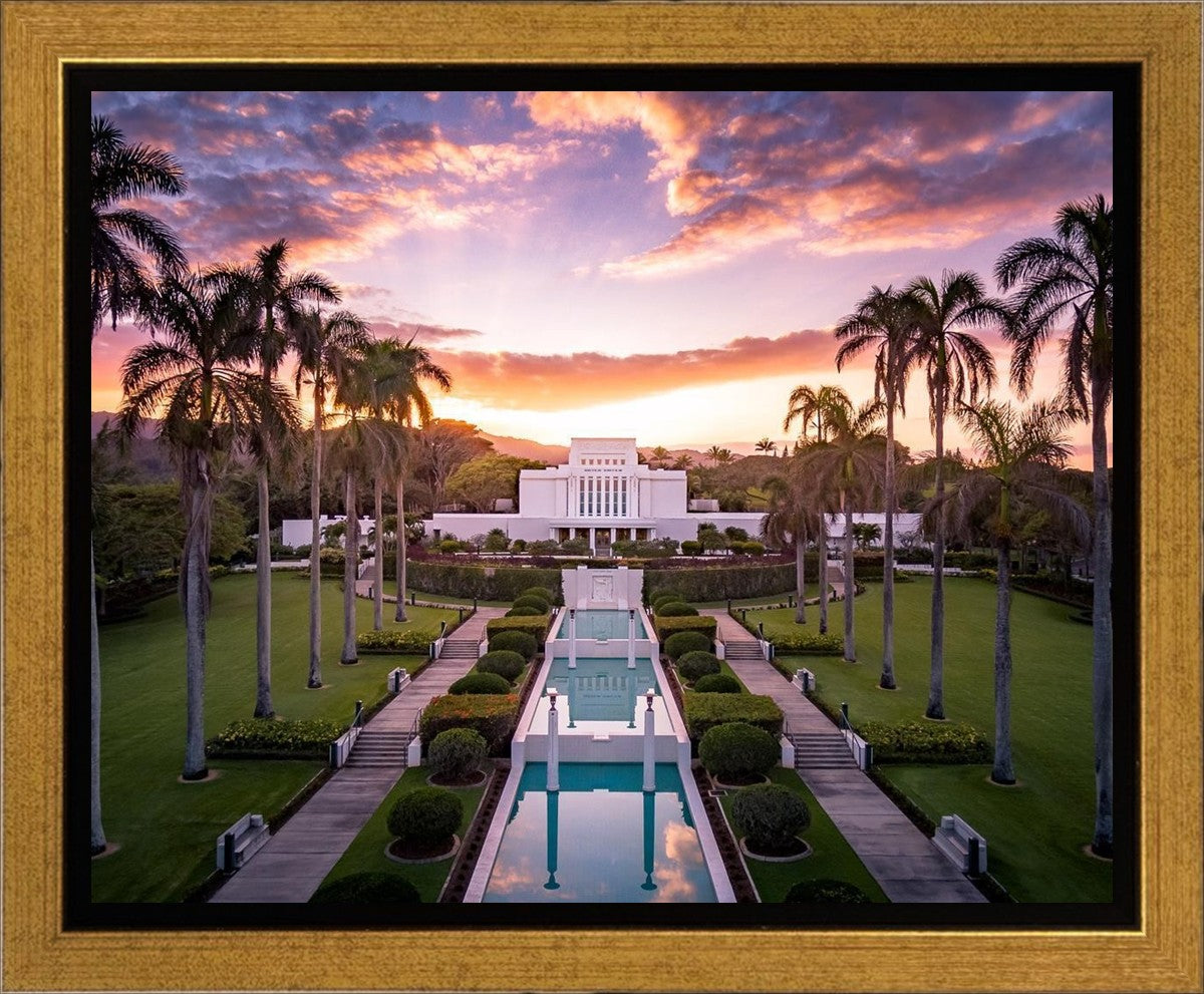 Laie Sunset Aerial