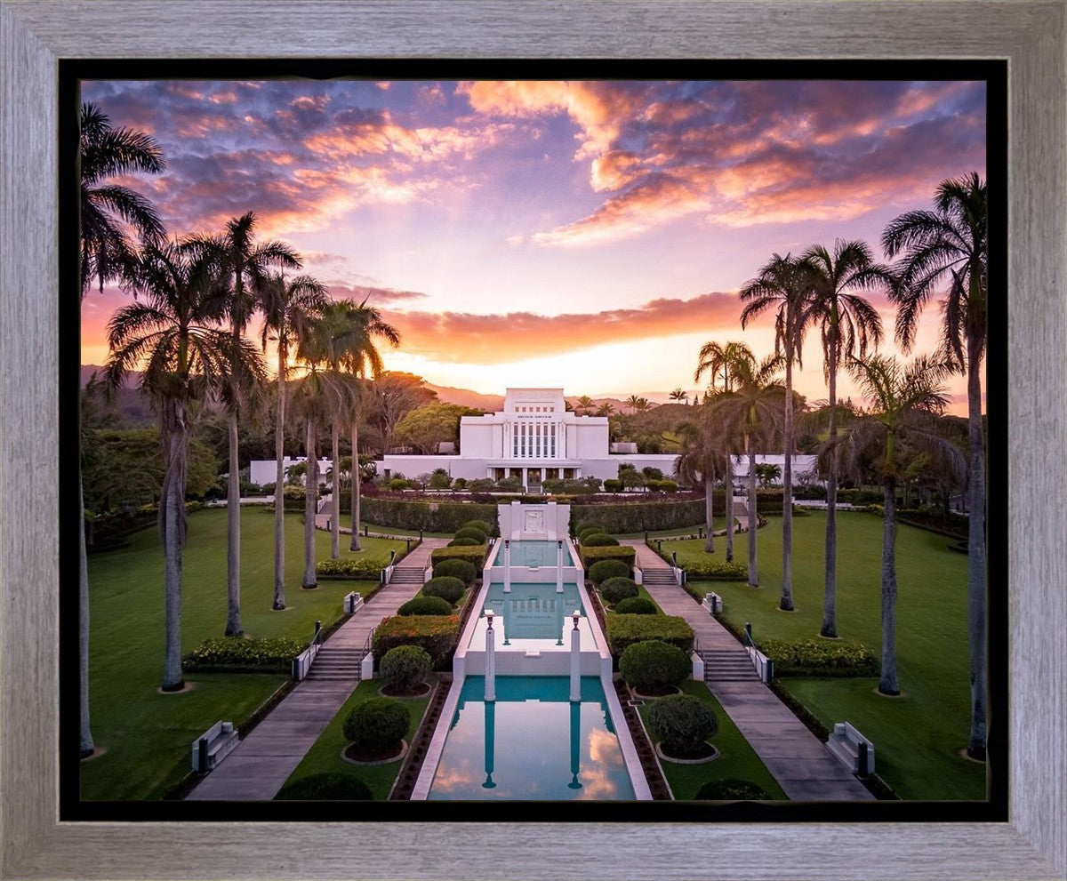 Laie Sunset Aerial