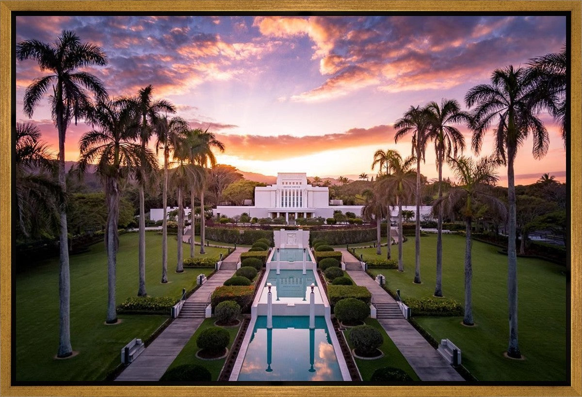 Laie Sunset Aerial