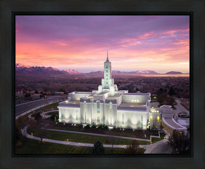 Mt Timpanogos Winter Sunset Aerial