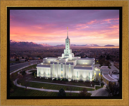 Mt Timpanogos Winter Sunset Aerial