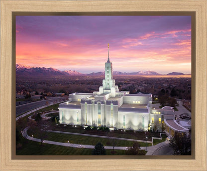 Mt Timpanogos Winter Sunset Aerial