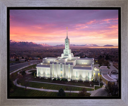 Mt Timpanogos Winter Sunset Aerial