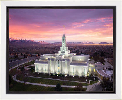 Mt Timpanogos Winter Sunset Aerial