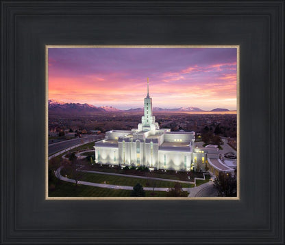 Mt Timpanogos Winter Sunset Aerial