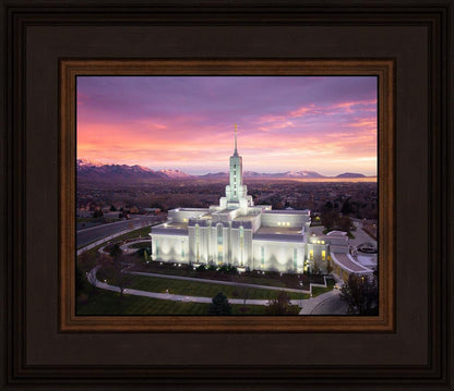 Mt Timpanogos Winter Sunset Aerial