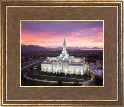 Mt Timpanogos Winter Sunset Aerial