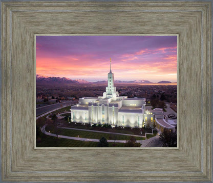 Mt Timpanogos Winter Sunset Aerial