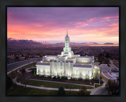 Mt Timpanogos Winter Sunset Aerial