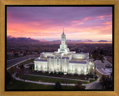 Mt Timpanogos Winter Sunset Aerial