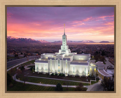 Mt Timpanogos Winter Sunset Aerial