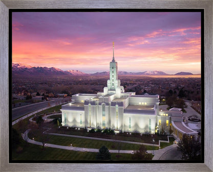 Mt Timpanogos Winter Sunset Aerial