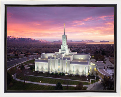 Mt Timpanogos Winter Sunset Aerial