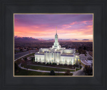 Mt Timpanogos Winter Sunset Aerial