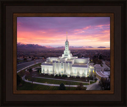 Mt Timpanogos Winter Sunset Aerial