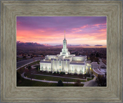 Mt Timpanogos Winter Sunset Aerial