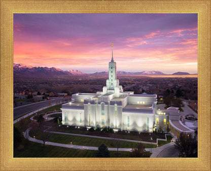 Mt Timpanogos Winter Sunset Aerial