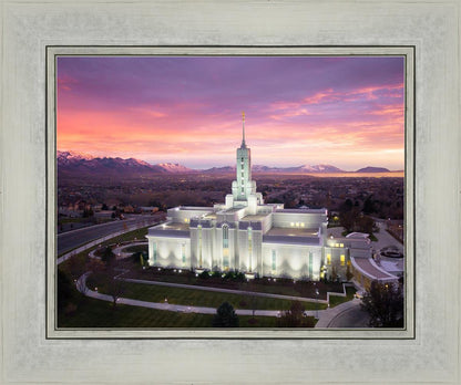 Mt Timpanogos Winter Sunset Aerial