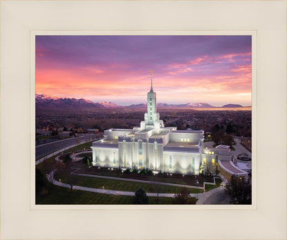 Mt Timpanogos Winter Sunset Aerial