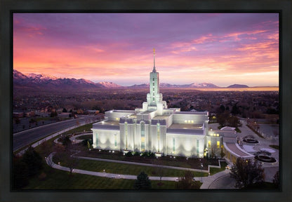 Mt Timpanogos Winter Sunset Aerial