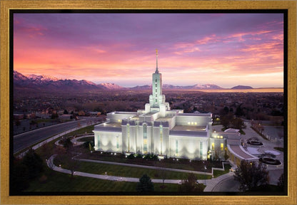 Mt Timpanogos Winter Sunset Aerial