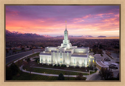 Mt Timpanogos Winter Sunset Aerial