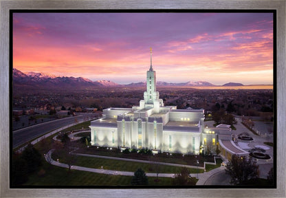 Mt Timpanogos Winter Sunset Aerial