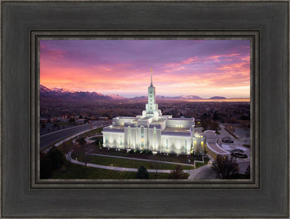 Mt Timpanogos Winter Sunset Aerial