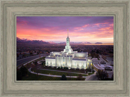 Mt Timpanogos Winter Sunset Aerial