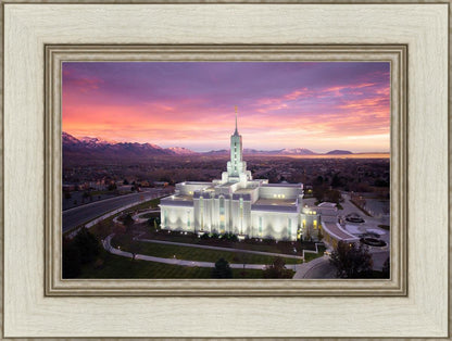 Mt Timpanogos Winter Sunset Aerial